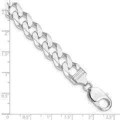 Sterling Silver Rhodium-plated 11mm Curb Chain QCB300R-8