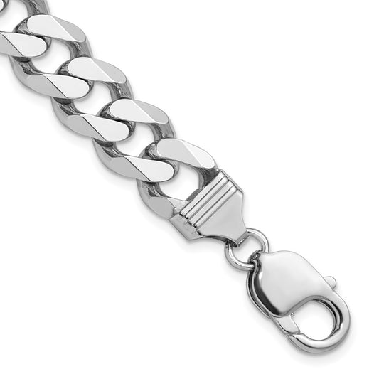 Sterling Silver Rhodium-plated 11mm Curb Chain QCB300R-8