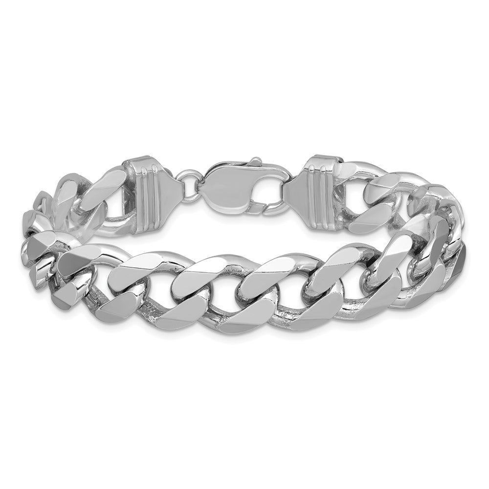 Sterling Silver Rhodium-plated 13mm Curb Chain QCB350R-8