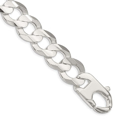 Sterling Silver 15.75mm Concave Beveled Curb Chain QCBC400-8