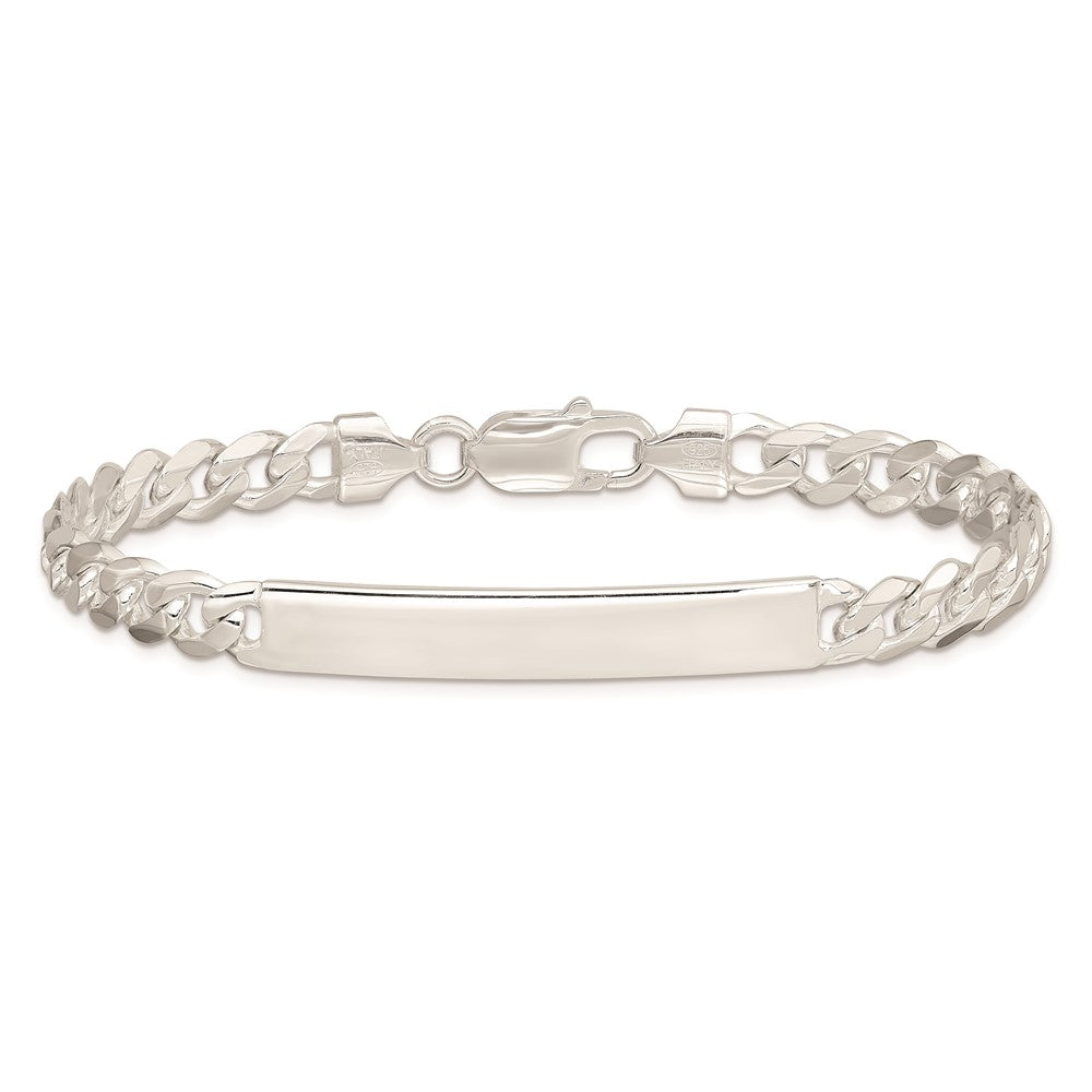 Sterling Silver Curb Link ID Bracelet QCD180-8