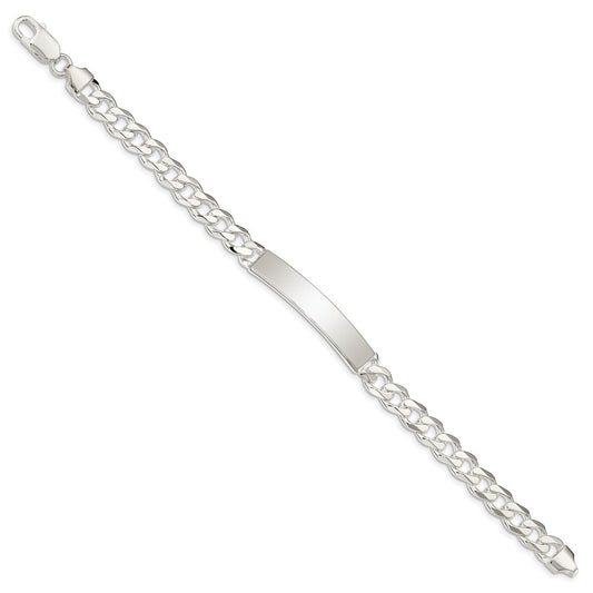 Sterling Silver Curb Link ID Bracelet QCD200-8