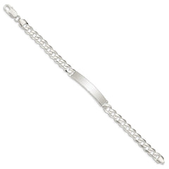 Sterling Silver Curb Link ID Bracelet QCD200-8