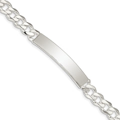 Sterling Silver Curb Link ID Bracelet QCD200-8