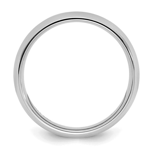 Sterling Silver Rhodium-plated 3mm Comfort Fit Size 4.5 Band