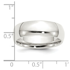 Sterling Silver 7mm Comfort Fit Size 13 Band
