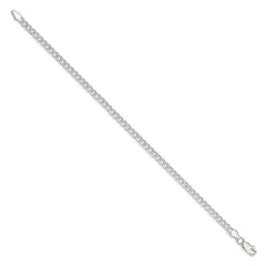 Sterling Silver 3.8mm Pav������������������������������������������������������������������������������������������������������������������������������������������������������������������ Curb Chain QCF100-8