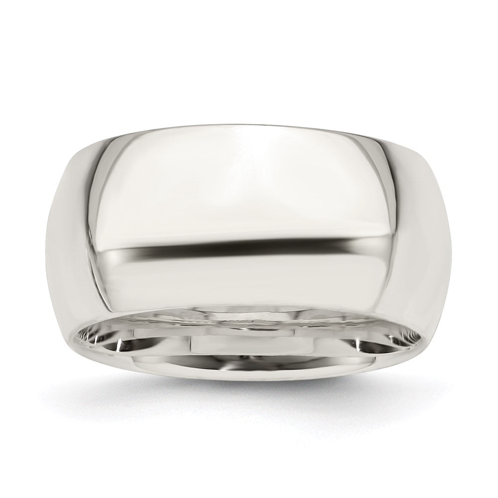 Sterling Silver 10mm Comfort Fit Size 10 Band