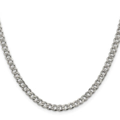 Sterling Silver 4.5mm Pav������ Curb ChainQCF120