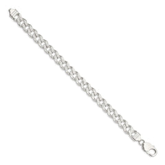 Sterling Silver 9.3mm Pav������������������������������������������������������������������������������������������������������������������������������������������������������������������ Curb Chain QCF250-8