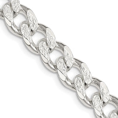 Sterling Silver 9.3mm Pav������ Curb ChainQCF250