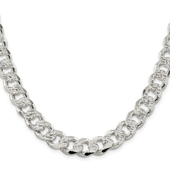 Sterling Silver 11.0mm Pav������ Curb ChainQCF300