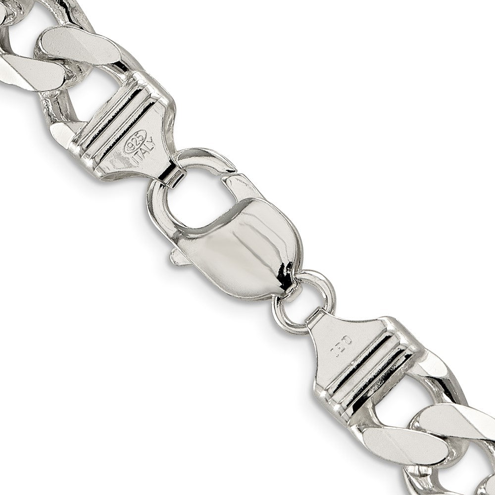 Sterling Silver 11.0mm Pav������ Curb ChainQCF300