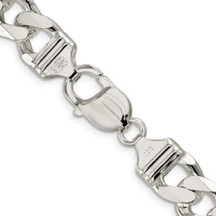 Sterling Silver 11.0mm Pav������ Curb ChainQCF300