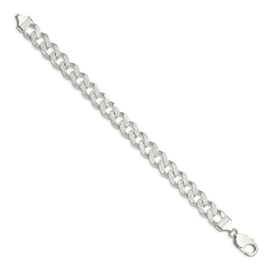 Sterling Silver 11.0mm Pav������������������������������������������������������������������������������������������������������������������������������������������������������������������ Curb Chain QCF300-8