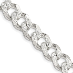 Sterling Silver 11.0mm Pav������ Curb ChainQCF300