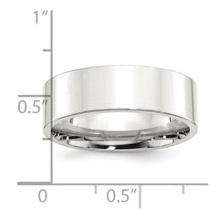 Sterling Silver 7mm Comfort Fit Flat Size 7.5 Band