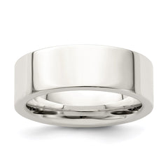 Sterling Silver 7mm Comfort Fit Flat Size 7.5 Band