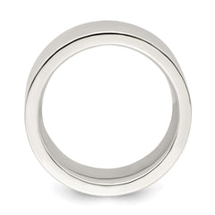 Sterling Silver 9mm Comfort Fit Flat Size 7.5 Band