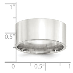 Sterling Silver 10mm Comfort Fit Flat Size 10 Band