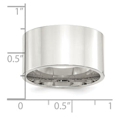 Sterling Silver 12mm Comfort Fit Flat Size 7 Band