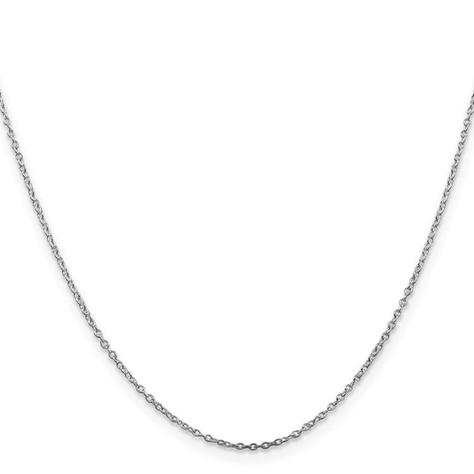 Sterling Silver Rhodium-plated 1mm Cable ChainQCL025R