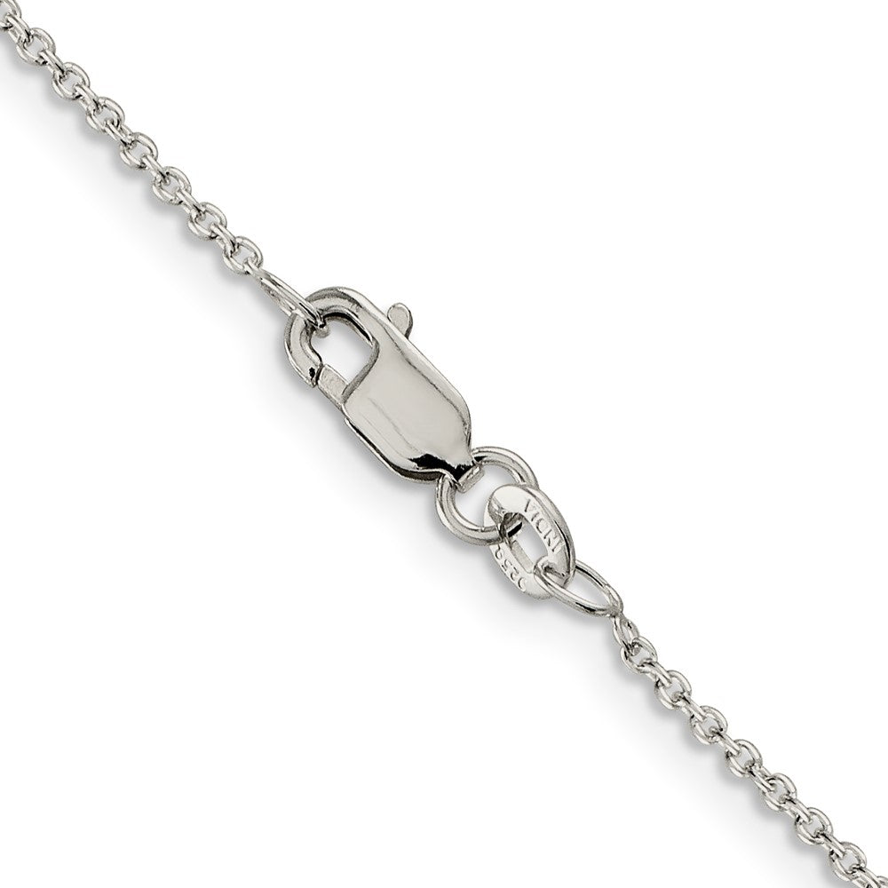 Sterling Silver Rhodium-plated 1.25mm Cable ChainQCL035R