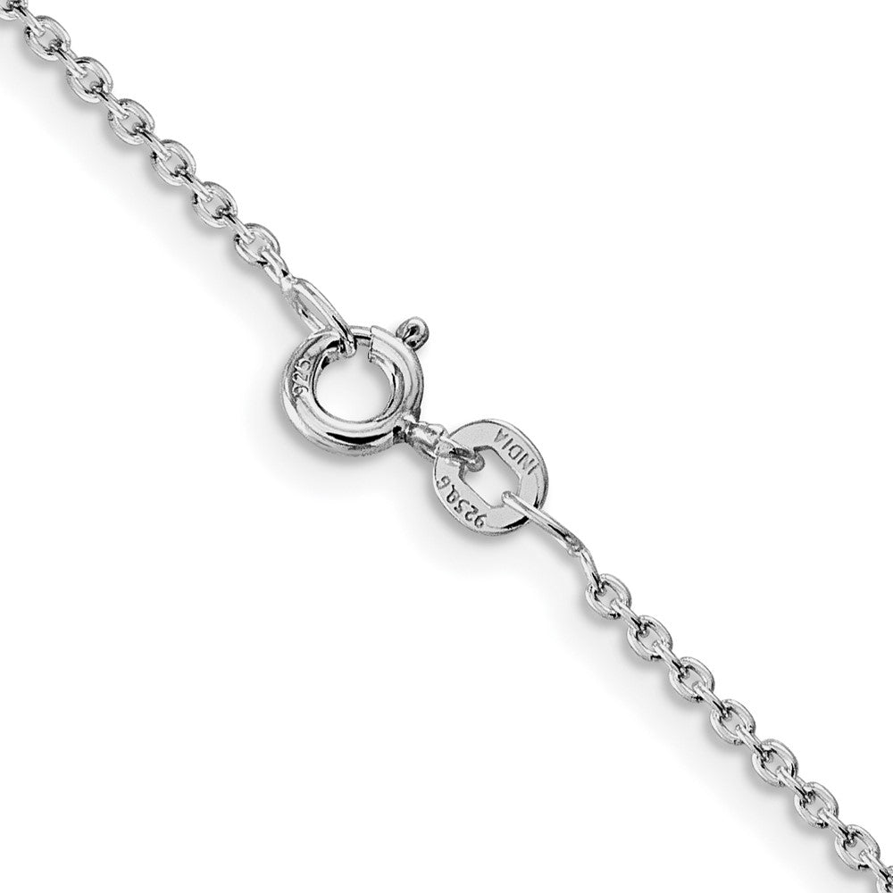 Sterling Silver Rhodium-plated 1.5mm Cable ChainQCL040R
