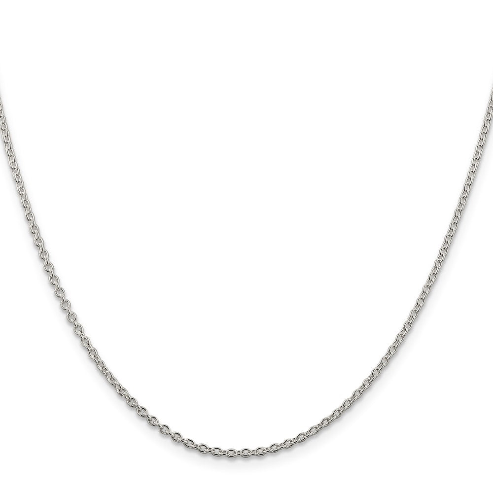 Sterling Silver Rhodium-plated 1.95mm Cable ChainQCL050R