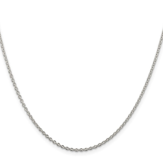 Sterling Silver Rhodium-plated 1.95mm Cable ChainQCL050R