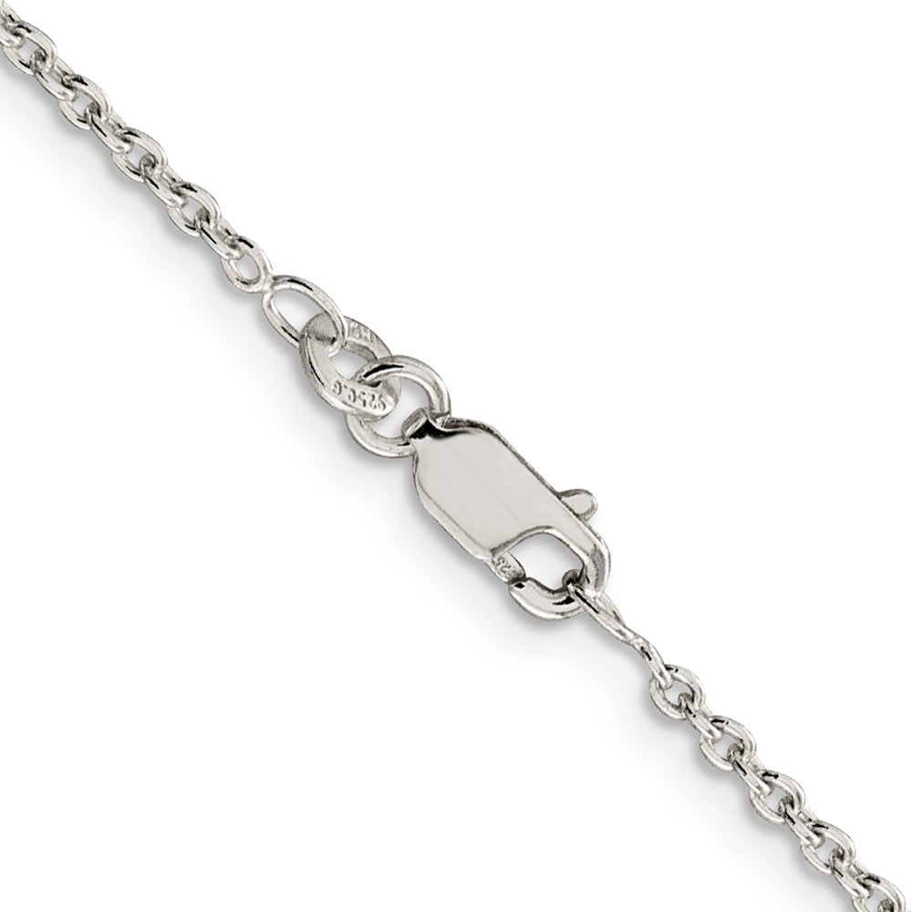 Sterling Silver Rhodium-plated 1.95mm Cable ChainQCL050R