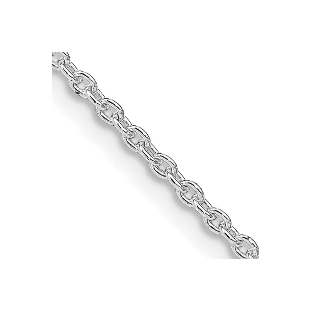 Sterling Silver Rhodium-plated 1.95mm Cable ChainQCL050R