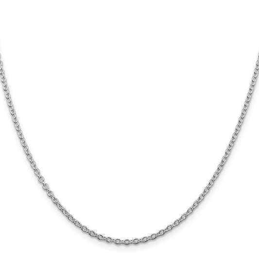 Sterling Silver Rhodium-plated 2.25mm Cable ChainQCL060R
