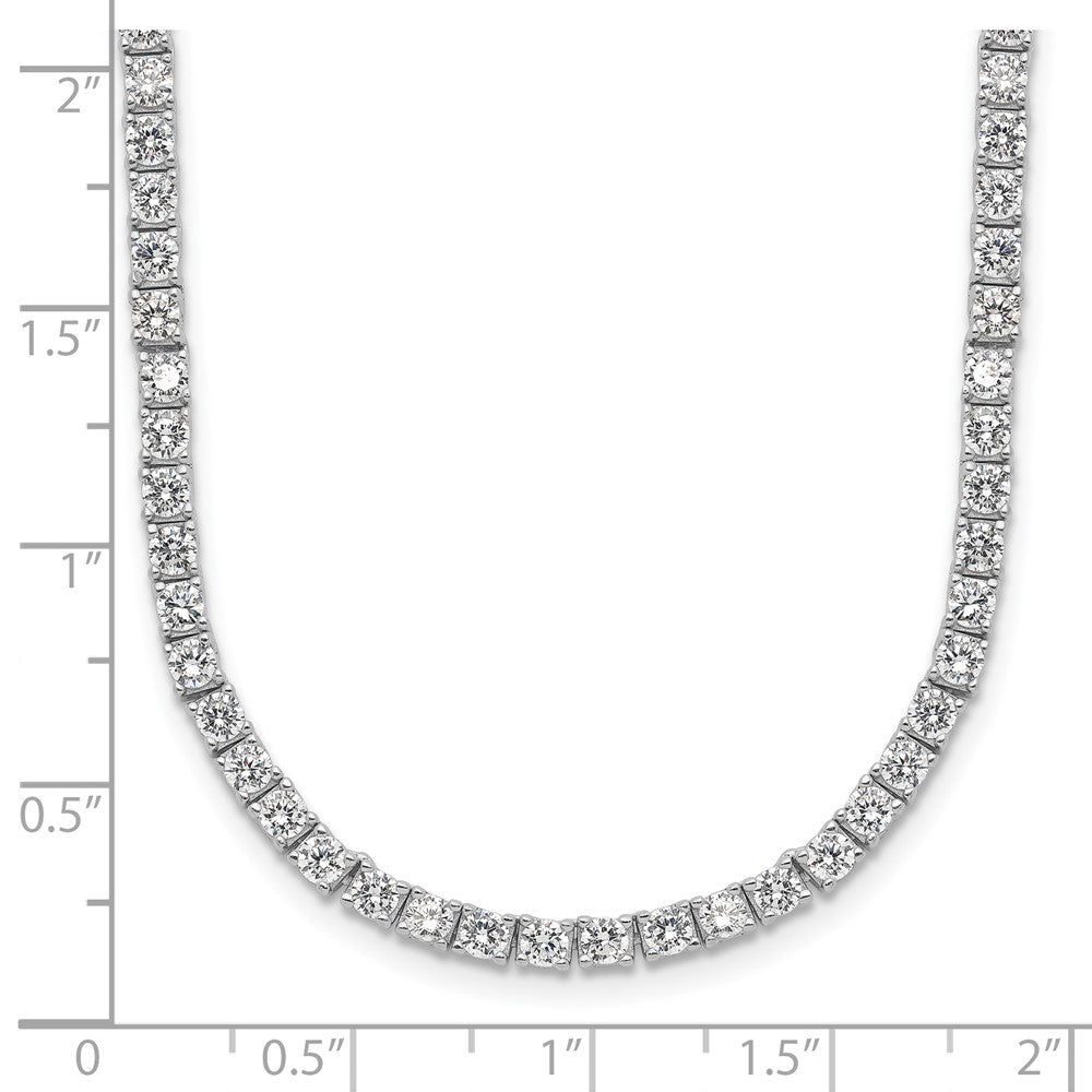 Cheryl M Sterling Silver Rhodium-plated Brilliant-cut CZ 18 Inch Necklace QCM1433-18