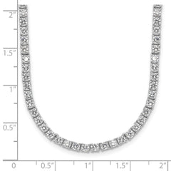 Cheryl M Sterling Silver Rhodium-plated Brilliant-cut CZ 18 Inch Necklace QCM1433-18