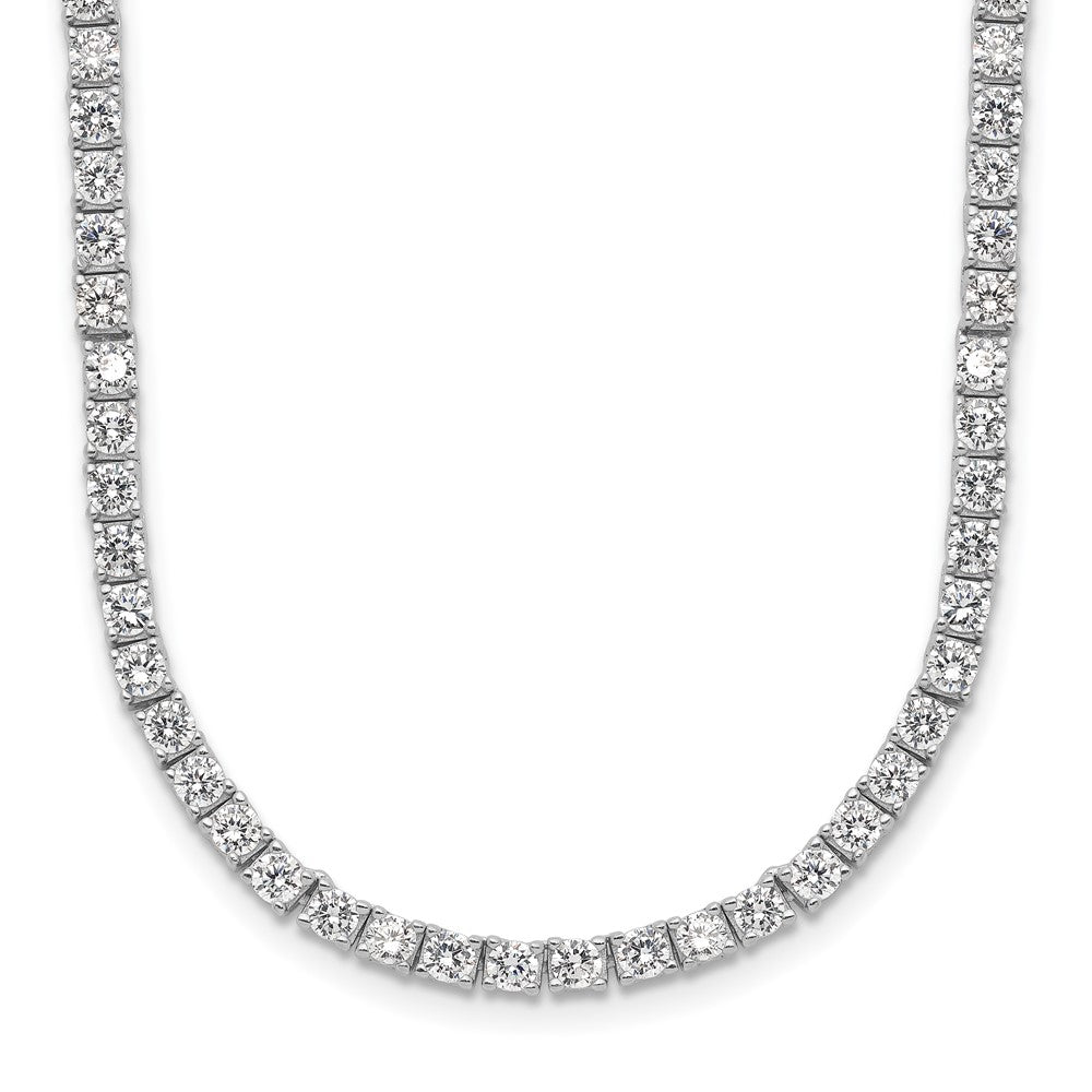 Cheryl M Sterling Silver Rhodium-plated Brilliant-cut CZ 18 Inch Necklace QCM1433-18