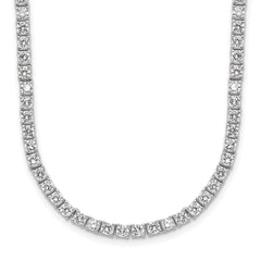 Cheryl M Sterling Silver Rhodium-plated Brilliant-cut CZ 18 Inch Necklace QCM1433-18