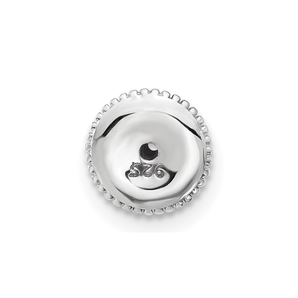 QCM1576 Cheryl M Sterling Silver Rhodium-plated Brilliant-cut 8mm CZ Stud Post Earrings