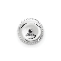 QCM1576 Cheryl M Sterling Silver Rhodium-plated Brilliant-cut 8mm CZ Stud Post Earrings