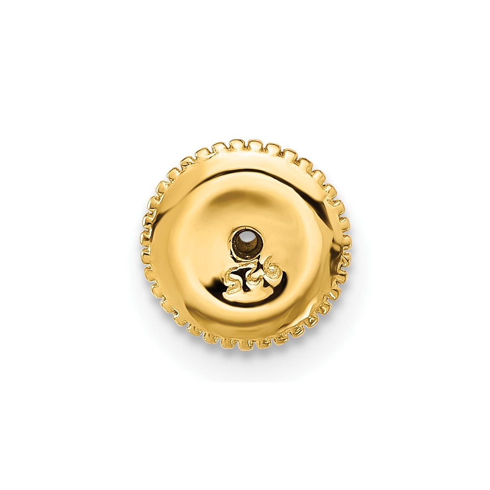 QCM1578 Cheryl M Sterling Silver Gold-tone Brilliant-cut 8mm CZ Stud Post Earrings