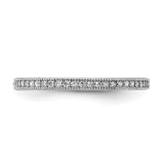 Cheryl M Sterling Silver Rhodium-plated Brilliant-cut CZ Eternity Ring