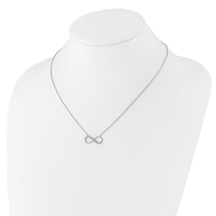 Cheryl M Sterling Silver Rhodium-plated Brilliant-cut CZ Infinity 18 Inch Necklace QCM1619-18