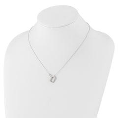Cheryl M Sterling Silver Rhodium-plated Brilliant-cut CZ Oval Links 18 Inch Necklace QCM1649-18