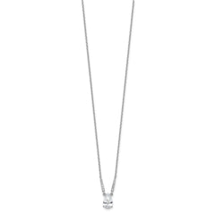 Cheryl M Sterling Silver Rhodium-plated Brilliant-cut CZ Pear Shaped 18 Inch Necklace QCM1650-18