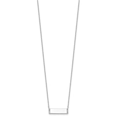 Cheryl M Sterling Silver Rhodium-plated Polished CZ Bar Necklace QCM1792-18