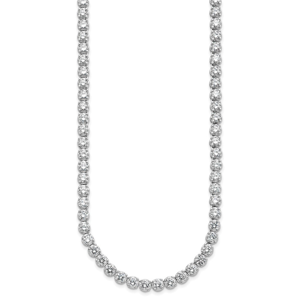 Cheryl M Sterling Silver Rhodium-plated Brilliant-cut CZ 18 Inch Necklace QCM675-18