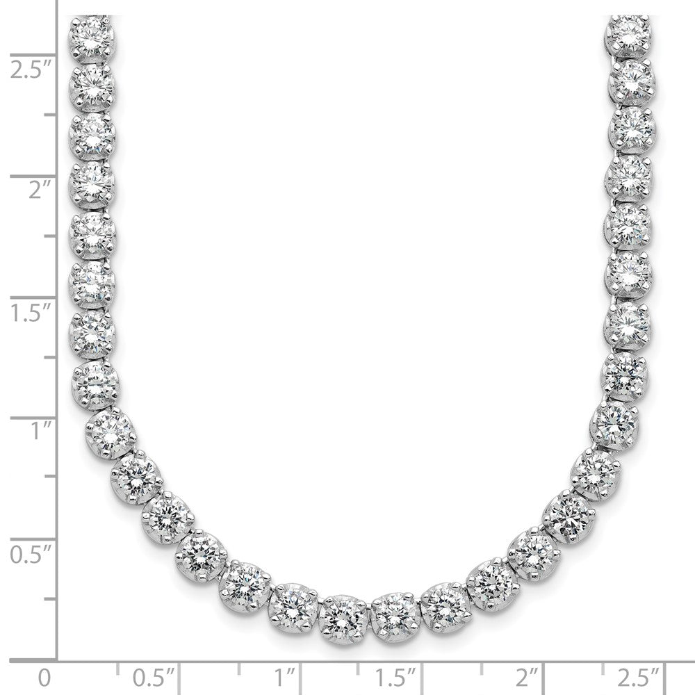 Cheryl M Sterling Silver Rhodium-plated Brilliant-cut CZ 18 Inch Necklace QCM675-18