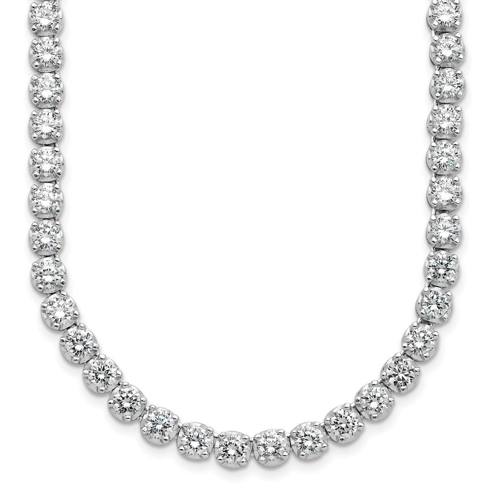 Cheryl M Sterling Silver Rhodium-plated Brilliant-cut CZ 18 Inch Necklace QCM675-18