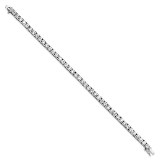 Cheryl M Sterling Silver Rhodium-plated Brilliant-cut CZ 7.25 Inch Tennis Bracelet QCM904-7.25
