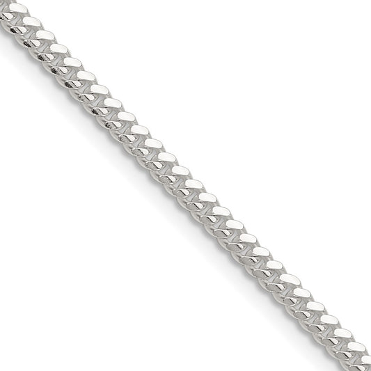 Sterling Silver Polished 2.9mm Domed Curb ChainQDB080
